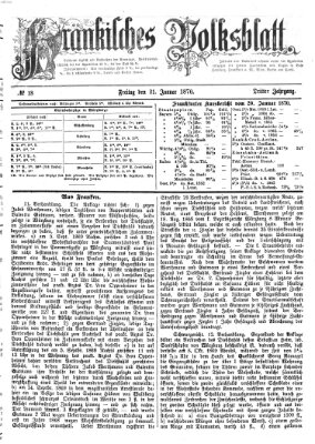 Fränkisches Volksblatt. Ausg. 000 (Fränkisches Volksblatt) Freitag 21. Januar 1870