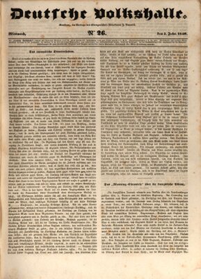 Deutsche Volkshalle Mittwoch 5. Februar 1840