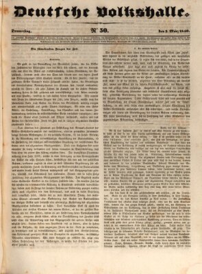 Deutsche Volkshalle Donnerstag 5. März 1840