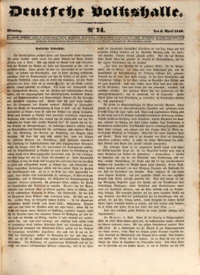 Deutsche Volkshalle Montag 6. April 1840