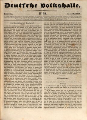 Deutsche Volkshalle Donnerstag 14. Mai 1840