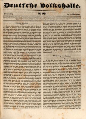 Deutsche Volkshalle Donnerstag 21. Mai 1840