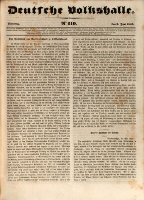 Deutsche Volkshalle Dienstag 9. Juni 1840