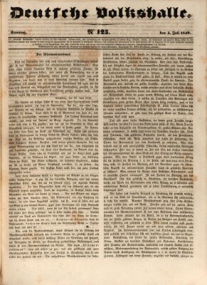 Deutsche Volkshalle Sonntag 5. Juli 1840