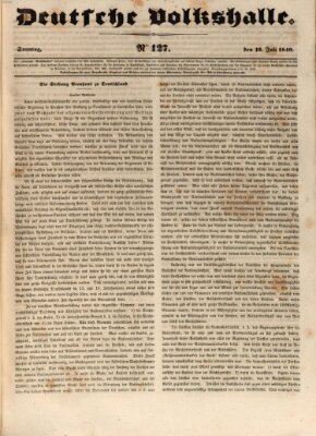 Deutsche Volkshalle Sonntag 12. Juli 1840