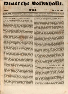 Deutsche Volkshalle Freitag 24. Juli 1840