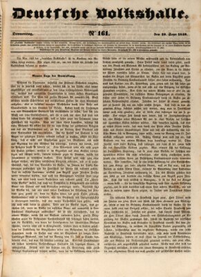 Deutsche Volkshalle Donnerstag 10. September 1840