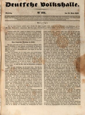 Deutsche Volkshalle Sonntag 27. September 1840