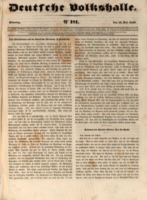 Deutsche Volkshalle Sonntag 11. Oktober 1840