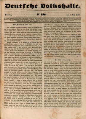 Deutsche Volkshalle Samstag 7. November 1840