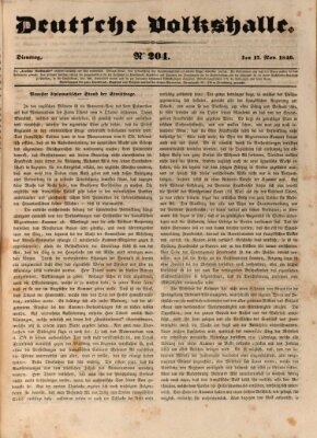 Deutsche Volkshalle Dienstag 17. November 1840