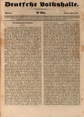 Deutsche Volkshalle Samstag 28. November 1840