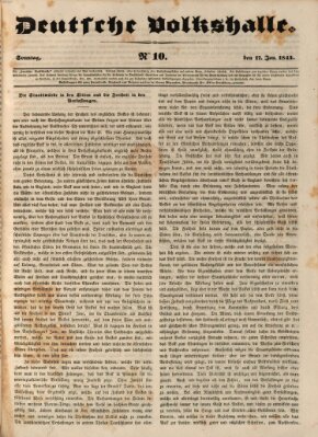 Deutsche Volkshalle Sonntag 17. Januar 1841