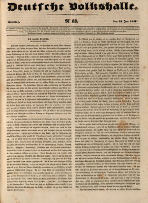 Deutsche Volkshalle Samstag 23. Januar 1841