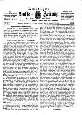 Amberger Volks-Zeitung für Stadt und Land Mittwoch 7. Oktober 1868