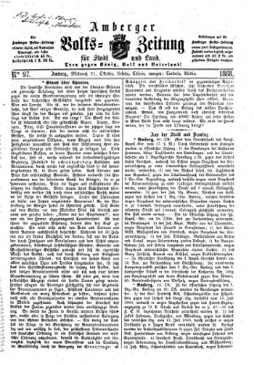 Amberger Volks-Zeitung für Stadt und Land Mittwoch 21. Oktober 1868