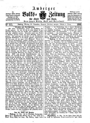 Amberger Volks-Zeitung für Stadt und Land Montag 23. November 1868