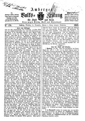 Amberger Volks-Zeitung für Stadt und Land Dienstag 24. November 1868