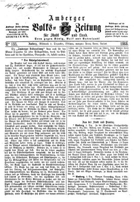 Amberger Volks-Zeitung für Stadt und Land Mittwoch 2. Dezember 1868