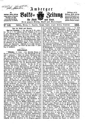 Amberger Volks-Zeitung für Stadt und Land Montag 21. Dezember 1868