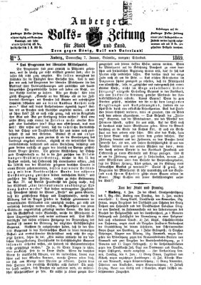 Amberger Volks-Zeitung für Stadt und Land Donnerstag 7. Januar 1869