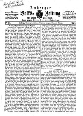 Amberger Volks-Zeitung für Stadt und Land Samstag 6. Februar 1869