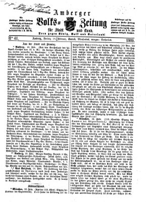 Amberger Volks-Zeitung für Stadt und Land Freitag 19. Februar 1869