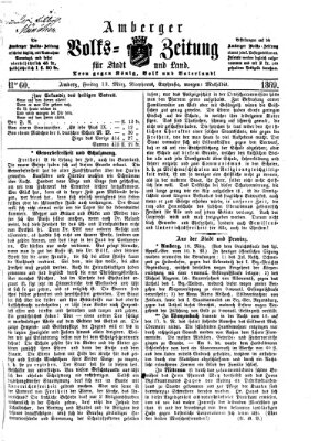 Amberger Volks-Zeitung für Stadt und Land Samstag 13. März 1869