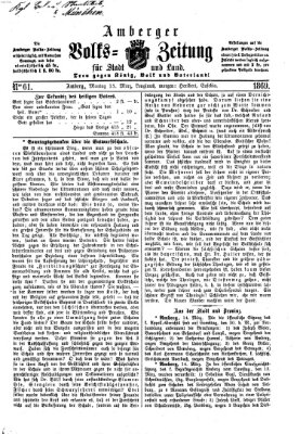 Amberger Volks-Zeitung für Stadt und Land Montag 15. März 1869