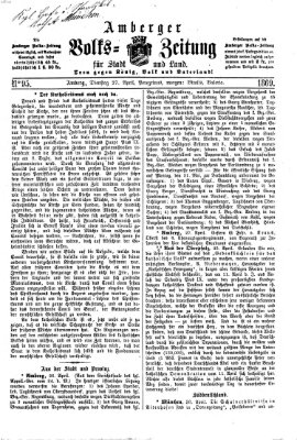 Amberger Volks-Zeitung für Stadt und Land Dienstag 27. April 1869