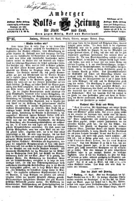 Amberger Volks-Zeitung für Stadt und Land Mittwoch 28. April 1869