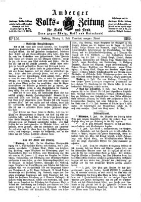 Amberger Volks-Zeitung für Stadt und Land Montag 5. Juli 1869