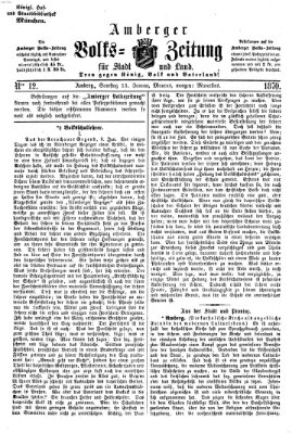 Amberger Volks-Zeitung für Stadt und Land Samstag 15. Januar 1870