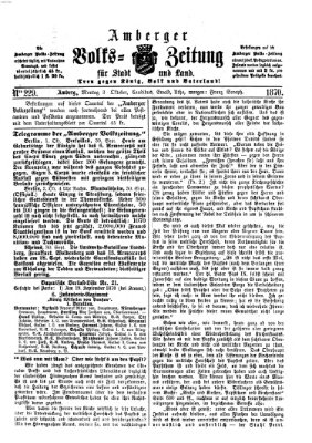 Amberger Volks-Zeitung für Stadt und Land Montag 3. Oktober 1870