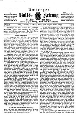 Amberger Volks-Zeitung für Stadt und Land Donnerstag 6. Oktober 1870