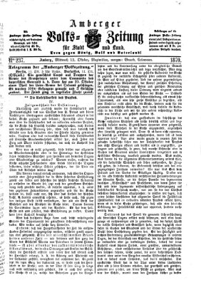 Amberger Volks-Zeitung für Stadt und Land Mittwoch 12. Oktober 1870