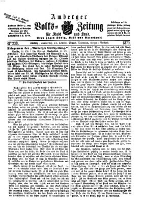 Amberger Volks-Zeitung für Stadt und Land Donnerstag 13. Oktober 1870