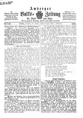 Amberger Volks-Zeitung für Stadt und Land Dienstag 18. Oktober 1870