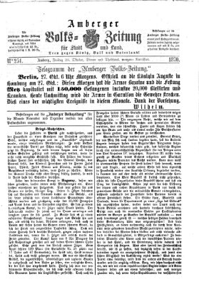 Amberger Volks-Zeitung für Stadt und Land Freitag 28. Oktober 1870