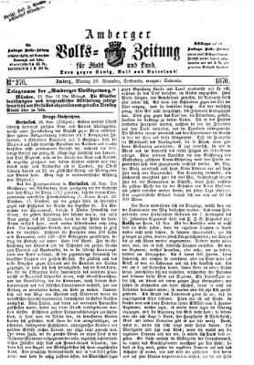 Amberger Volks-Zeitung für Stadt und Land Montag 28. November 1870