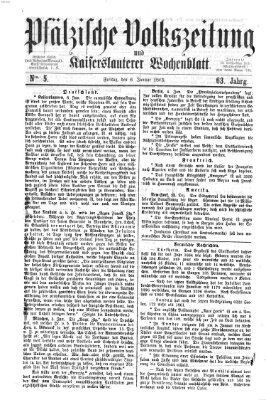 Pfälzische Volkszeitung und Kaiserslauterer Wochenblatt (Pfälzische Volkszeitung) Freitag 6. Januar 1865