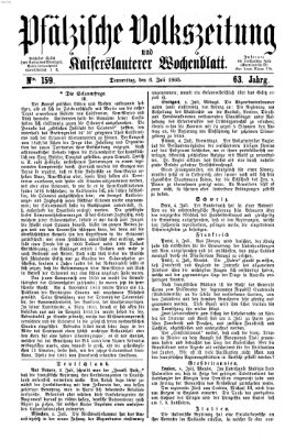 Pfälzische Volkszeitung und Kaiserslauterer Wochenblatt (Pfälzische Volkszeitung) Donnerstag 6. Juli 1865