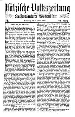 Pfälzische Volkszeitung und Kaiserslauterer Wochenblatt (Pfälzische Volkszeitung) Donnerstag 11. Januar 1866