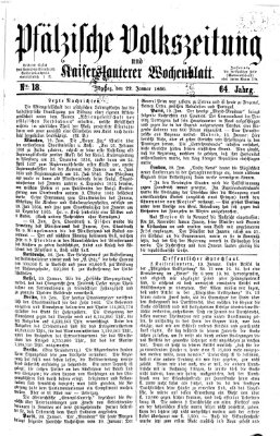 Pfälzische Volkszeitung und Kaiserslauterer Wochenblatt (Pfälzische Volkszeitung) Montag 22. Januar 1866