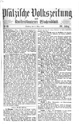 Pfälzische Volkszeitung und Kaiserslauterer Wochenblatt (Pfälzische Volkszeitung) Dienstag 6. März 1866