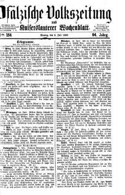 Pfälzische Volkszeitung und Kaiserslauterer Wochenblatt (Pfälzische Volkszeitung) Montag 2. Juli 1866