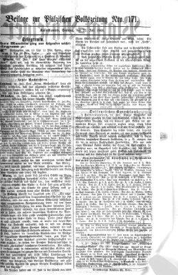 Pfälzische Volkszeitung und Kaiserslauterer Wochenblatt (Pfälzische Volkszeitung) Sonntag 22. Juli 1866