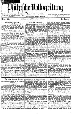 Pfälzische Volkszeitung Mittwoch 3. Oktober 1866