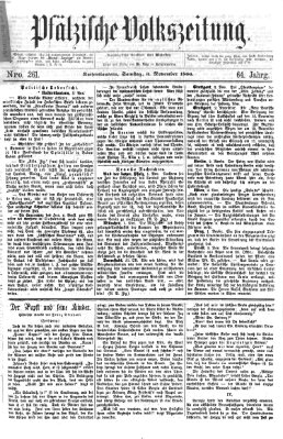 Pfälzische Volkszeitung Samstag 3. November 1866