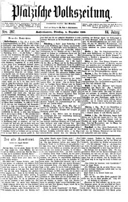 Pfälzische Volkszeitung Dienstag 4. Dezember 1866